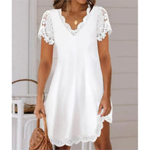 Elegant White Lace Dress - Summer Glamour