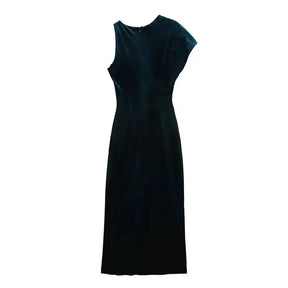 Deep Velvet Long Dress