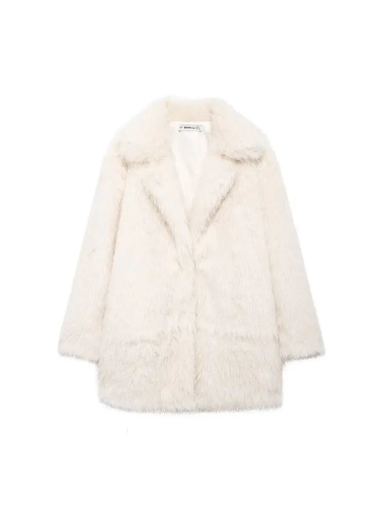 Luxurious Faux Fur Oversized Long Jacket for Women