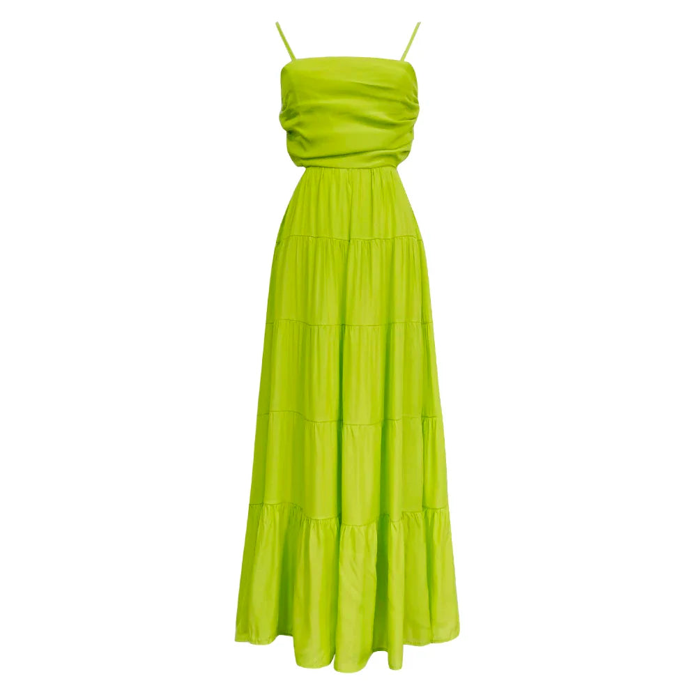 Pleated Backless Dress for Women