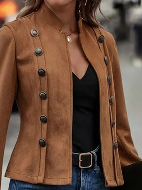 Vintage Women's Double-breasted Jacket for Fall