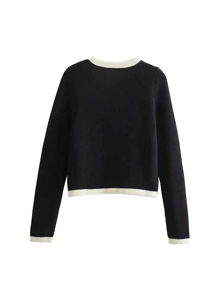 Women's Cropped Cardigans - Single Breasted Knitwear