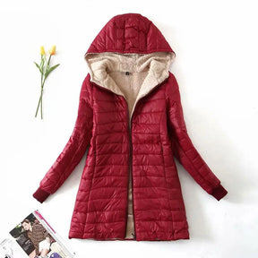 Cozy Mid-Length Hooded Jacket for Women