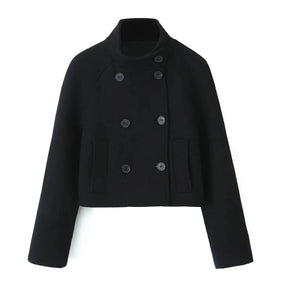 Women's Double Breasted Wool Blend Jacket