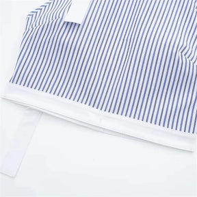 Women's Striped Backless Top - Summer Blue