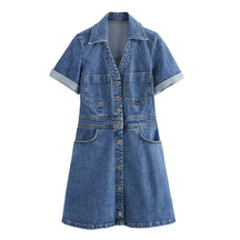 Mini Blue Denim Dress for Women – Summer