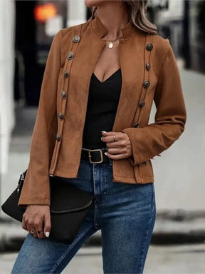 Vintage Women's Double-breasted Jacket for Fall