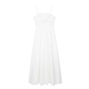 White Long Cutout Dress for Women