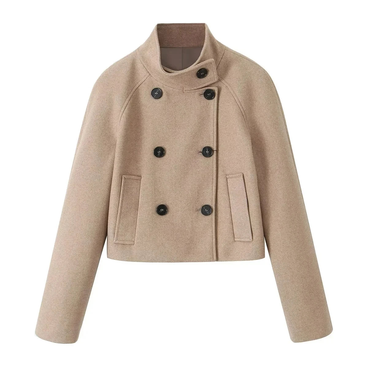 Women's Double Breasted Wool Blend Jacket