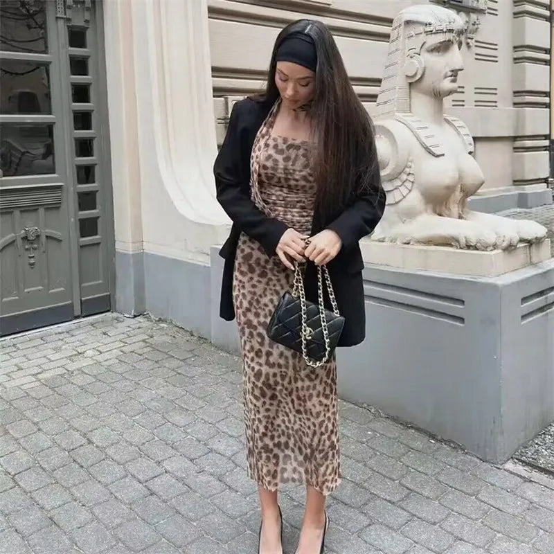 Top Bandeau s leopardím vzorem