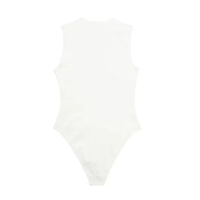 White Sleeveless Cutout Bodysuit