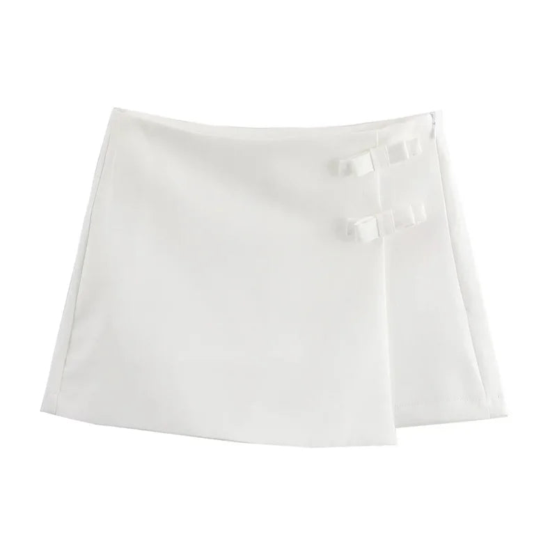 High-Waisted Pink and White Mini Skirt for Women