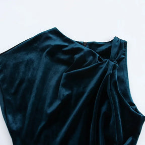 Deep Velvet Long Dress