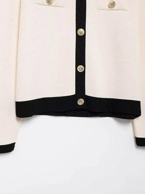 Women's Gold Button Knitted Cardigan