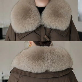 Women's Winter Fur Collar Cotton Parka