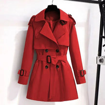 Women's Double Breasted Trench Coat - Stylish Outerwear