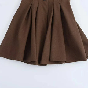 Short Elegant Brown Butterfly Dress