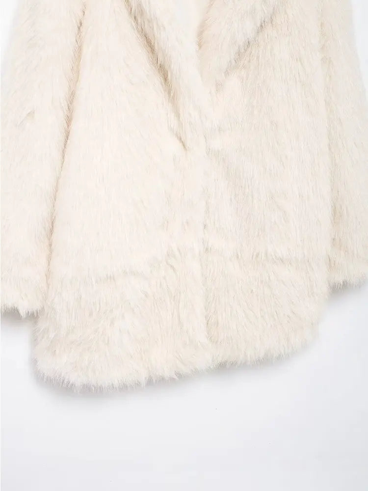 Luxurious Faux Fur Oversized Long Jacket for Women