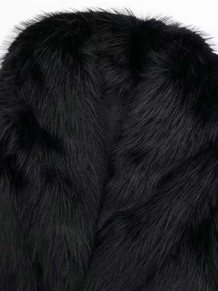 Winter Faux Fur Cropped Jacket for Women