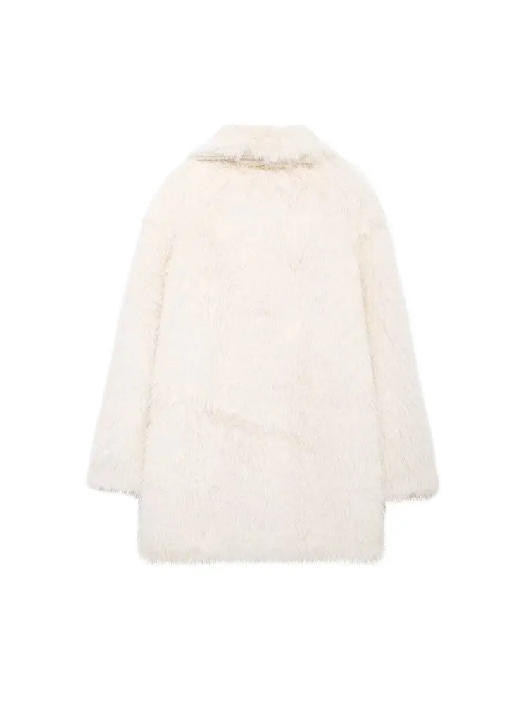 Luxurious Faux Fur Oversized Long Jacket for Women