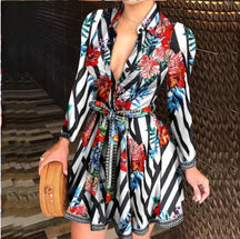 Long Sleeve Printed Dress for Women