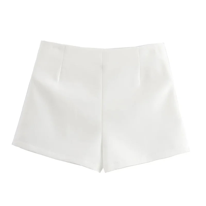 High-Waisted Pink and White Mini Skirt for Women