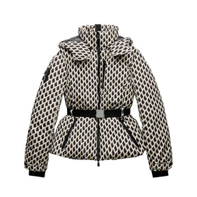 Women's Fashion Belted Hooded Down Jacket