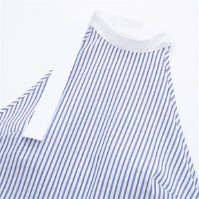 Women's Striped Backless Top - Summer Blue