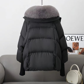 Women's Winter Fur Collar Cotton Parka