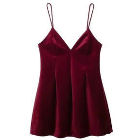 Alice Red Velvet Short Dress