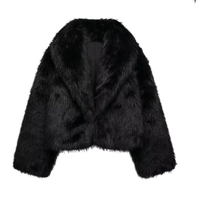 Winter Faux Fur Cropped Jacket for Women