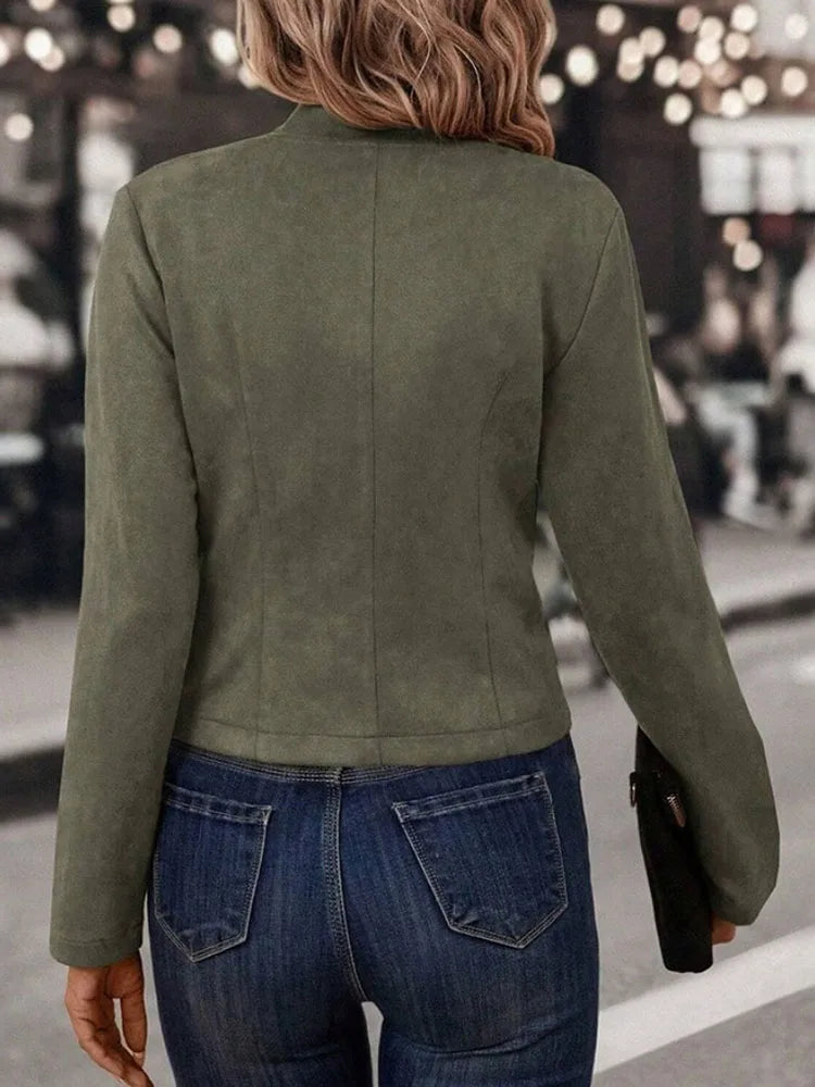 Vintage Women's Double-breasted Jacket for Fall