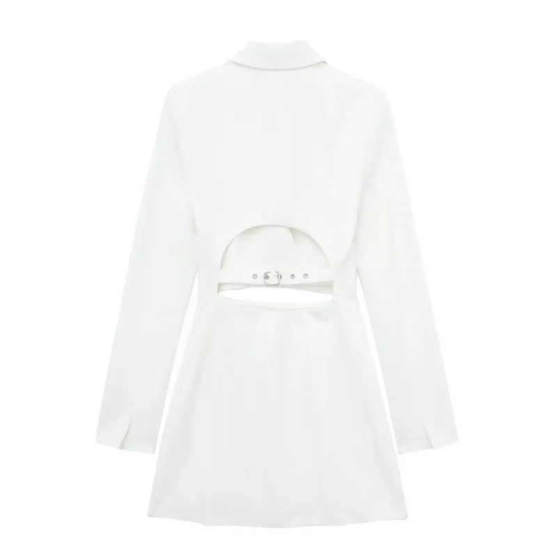 Mini White Blazer Dress for Office 2024