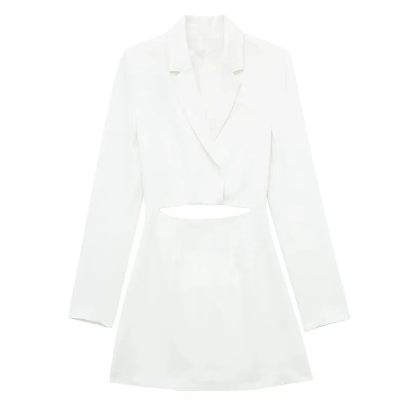 Mini White Blazer Dress for Office 2024