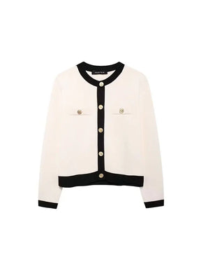 Women's Gold Button Knitted Cardigan