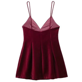 Alice Red Velvet Short Dress