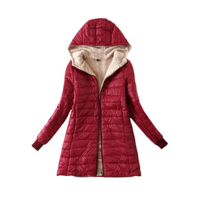 Cozy Mid-Length Hooded Jacket for Women